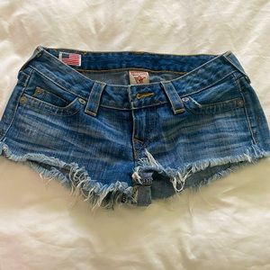 True religion cut off shorts